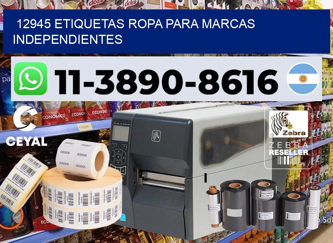 12945 Etiquetas ropa para marcas independientes