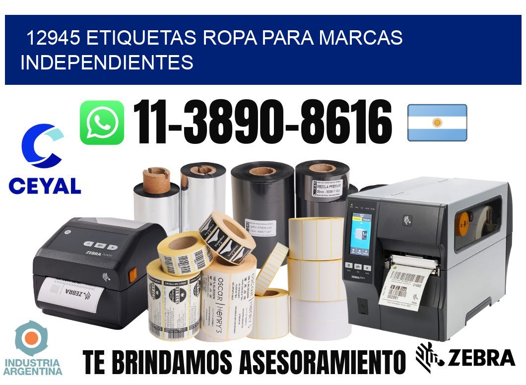 12945 Etiquetas ropa para marcas independientes