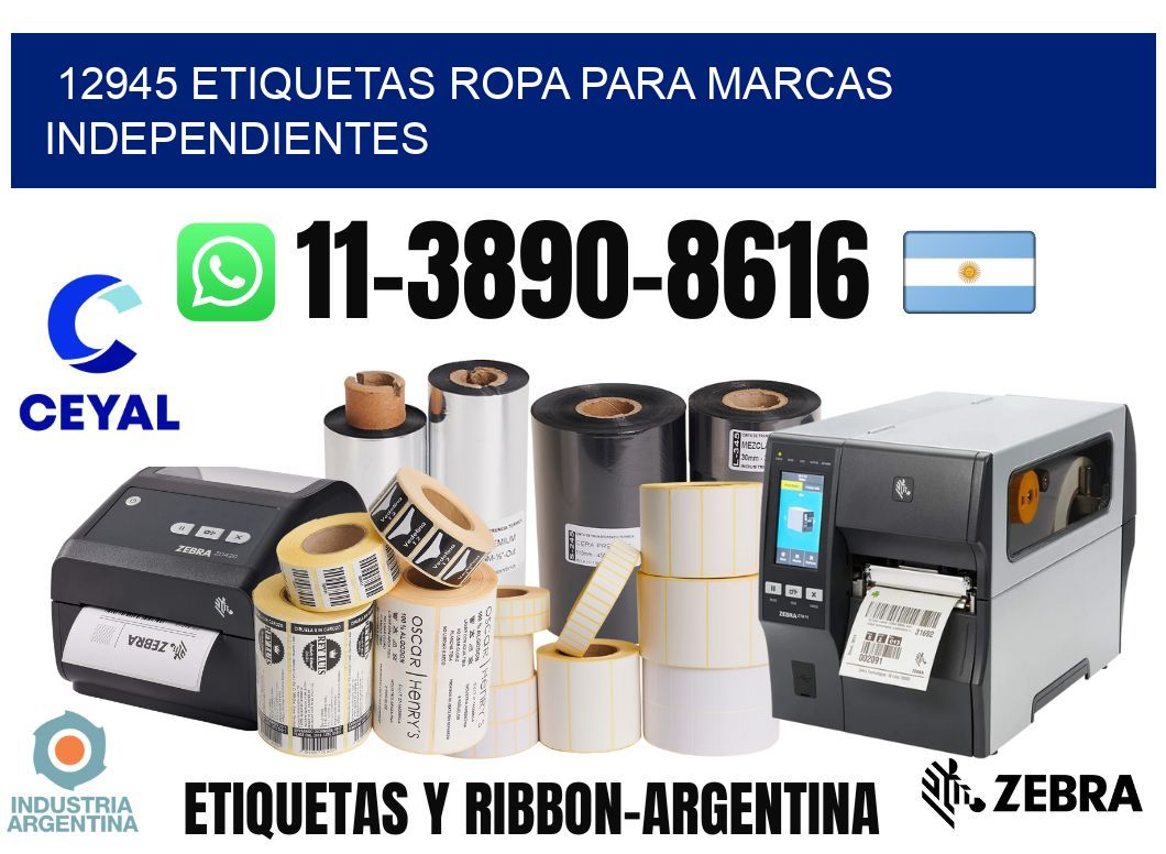 12945 Etiquetas ropa para marcas independientes