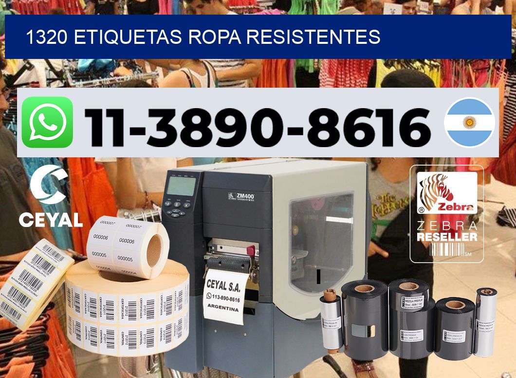 1320 Etiquetas ropa resistentes