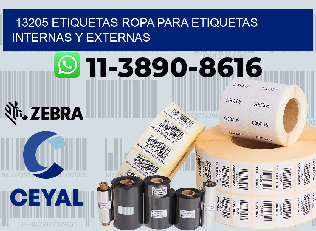 13205 Etiquetas ropa para etiquetas internas y externas