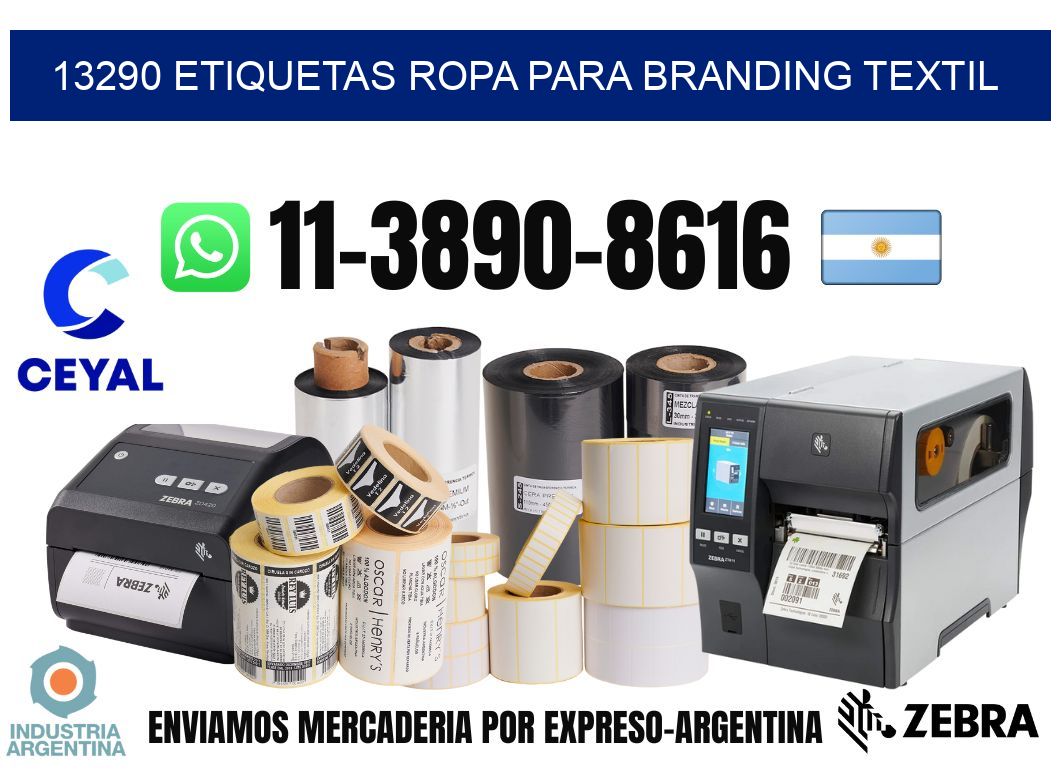 13290 Etiquetas ropa para branding textil