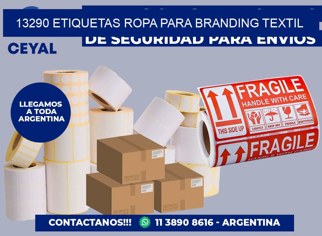 13290 Etiquetas ropa para branding textil