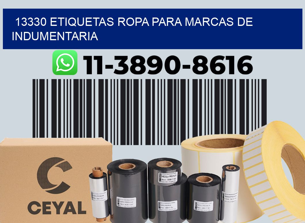 13330 Etiquetas ropa para marcas de indumentaria