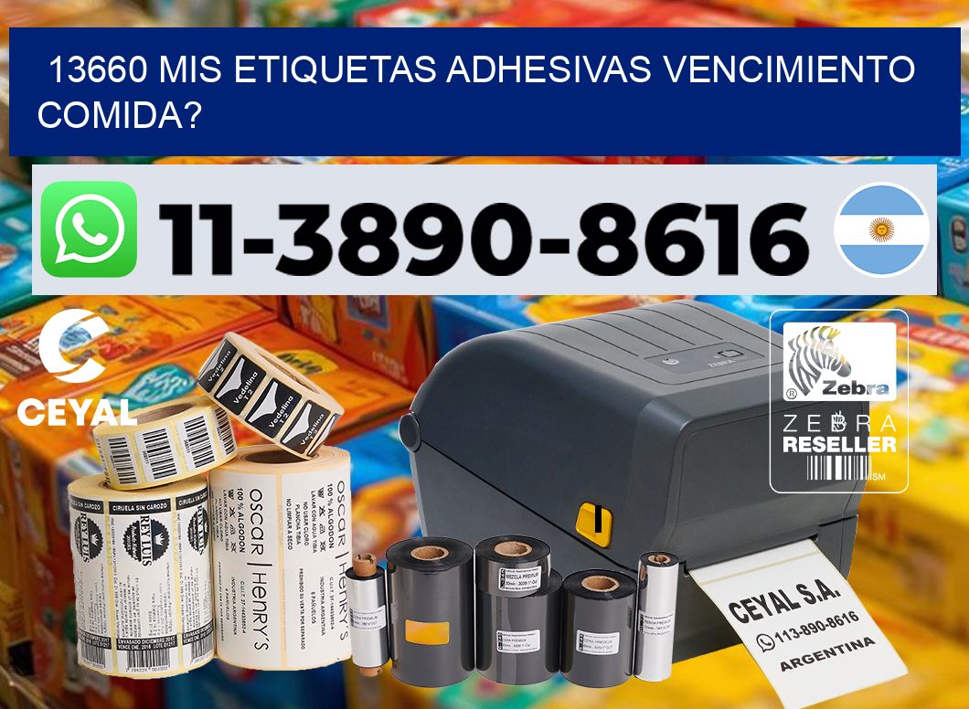 13660 mis etiquetas adhesivas vencimiento comida?