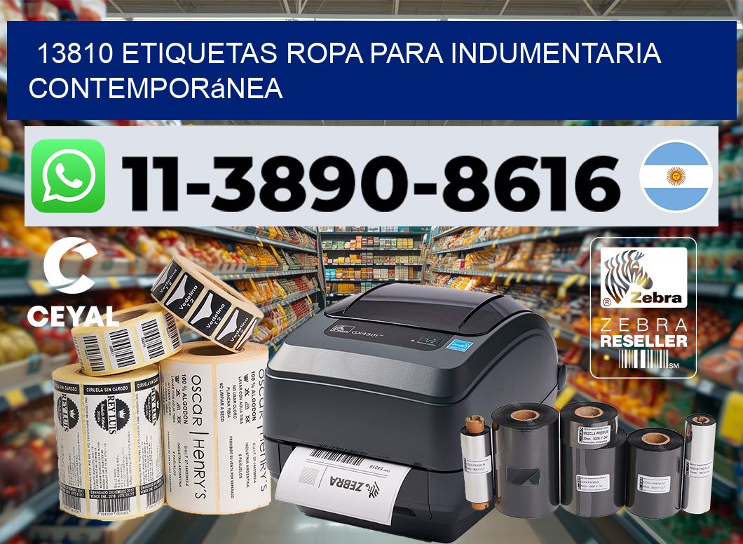 13810 Etiquetas ropa para indumentaria contemporánea