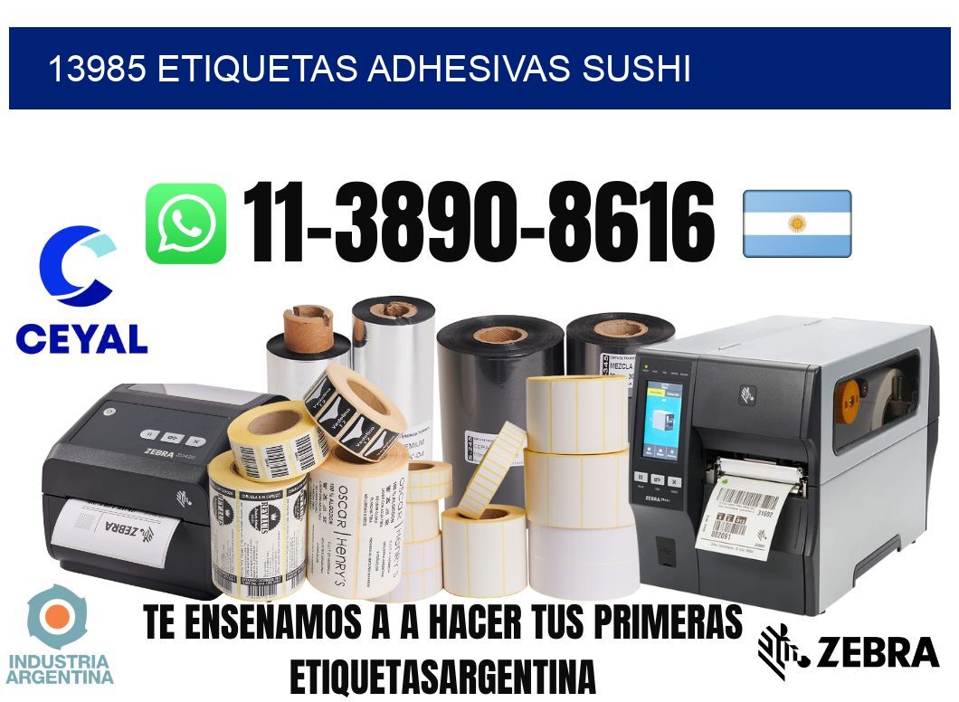 13985 etiquetas adhesivas sushi
