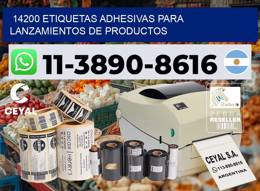 14200 Etiquetas adhesivas para lanzamientos de productos