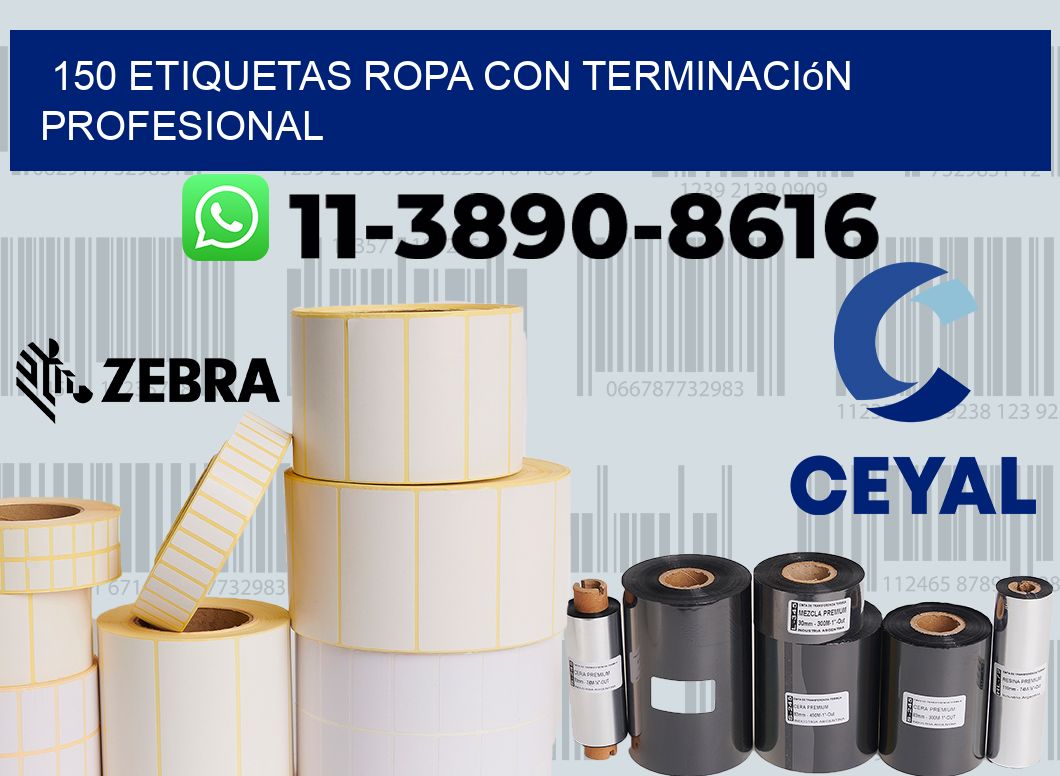 150 Etiquetas ropa con terminación profesional