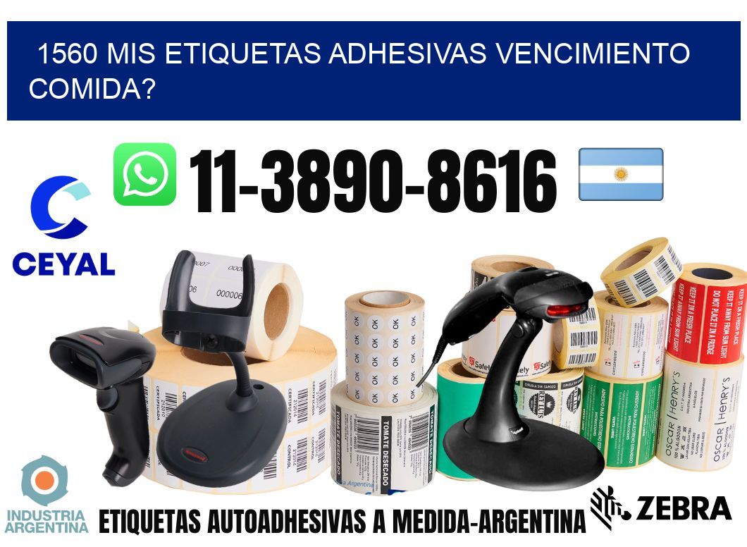 1560 mis etiquetas adhesivas vencimiento comida?