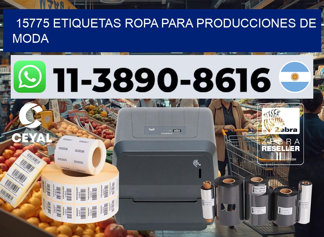 15775 Etiquetas ropa para producciones de moda