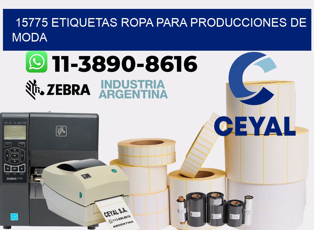 15775 Etiquetas ropa para producciones de moda