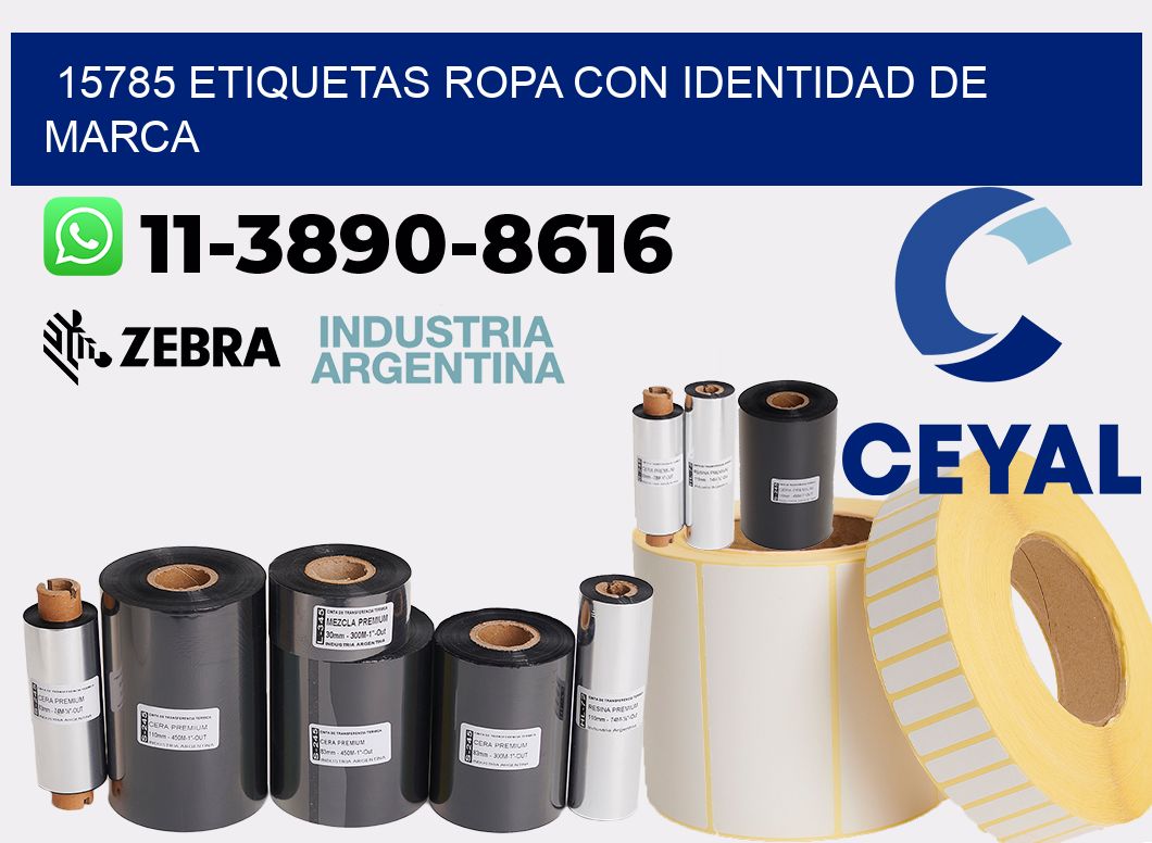 15785 Etiquetas ropa con identidad de marca