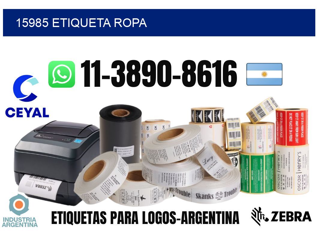 15985 etiqueta ropa