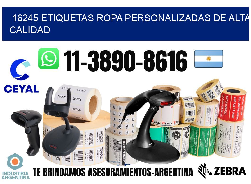 16245 Etiquetas ropa personalizadas de alta calidad