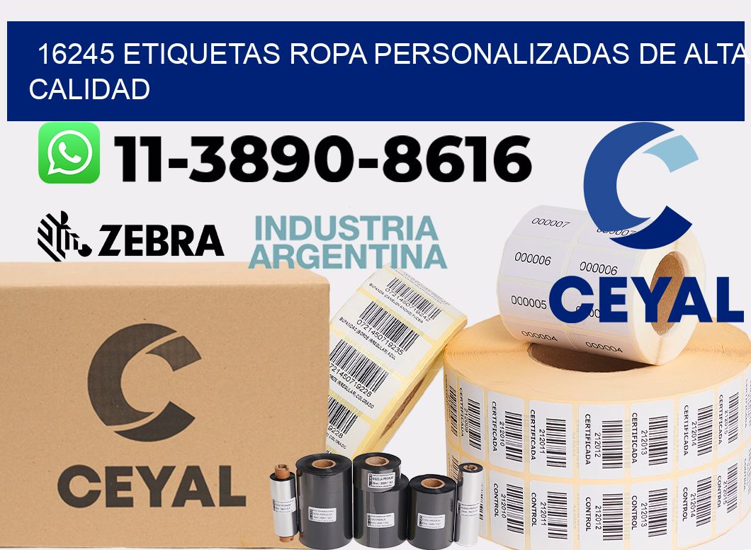 16245 Etiquetas ropa personalizadas de alta calidad