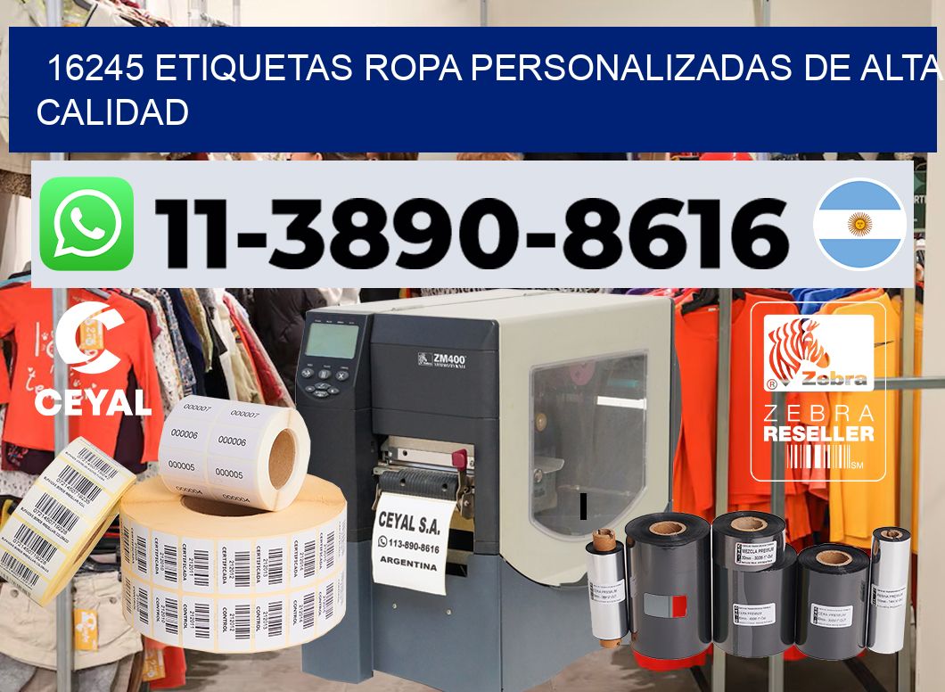 16245 Etiquetas ropa personalizadas de alta calidad