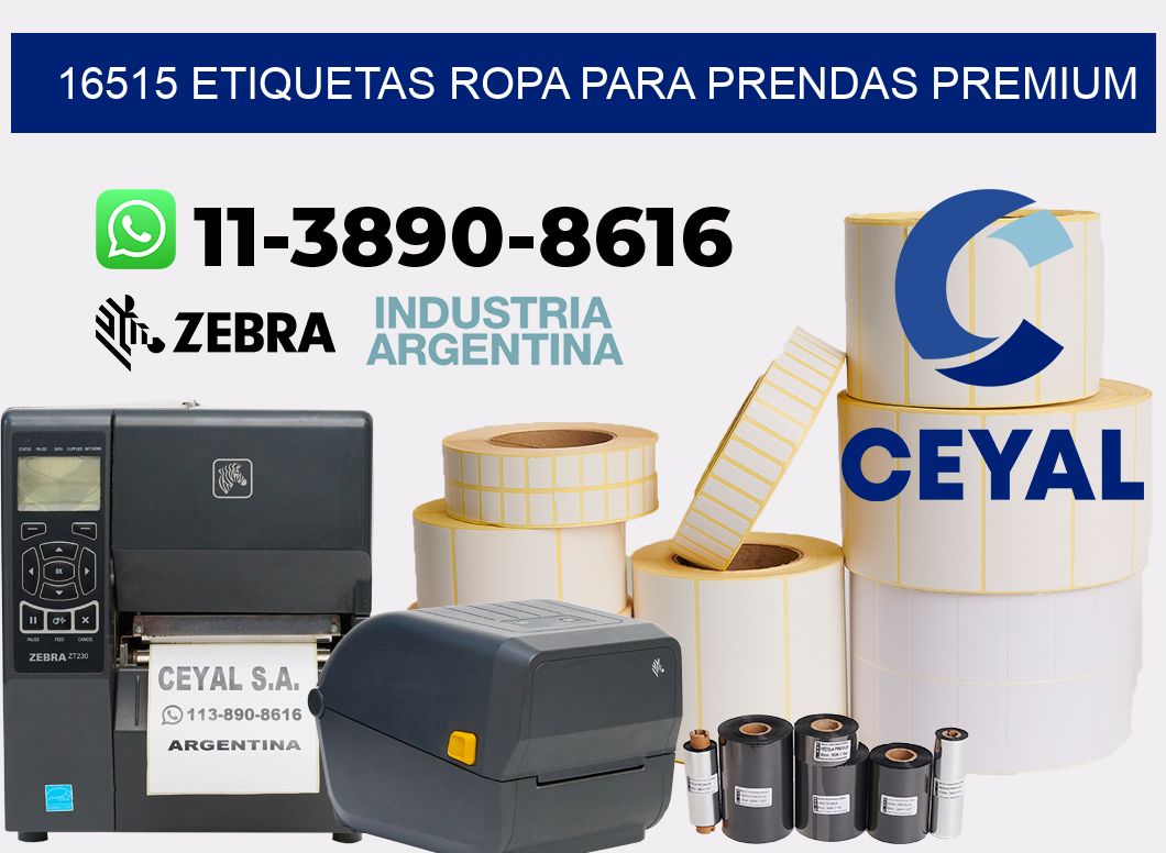 16515 Etiquetas ropa para prendas premium