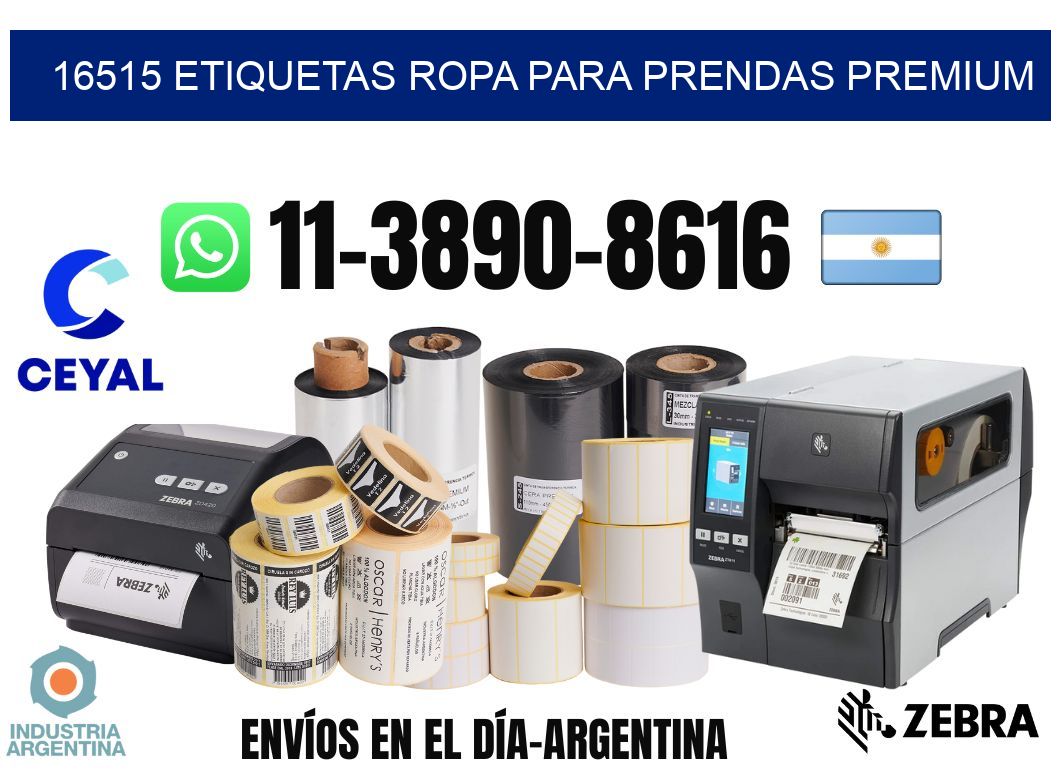 16515 Etiquetas ropa para prendas premium