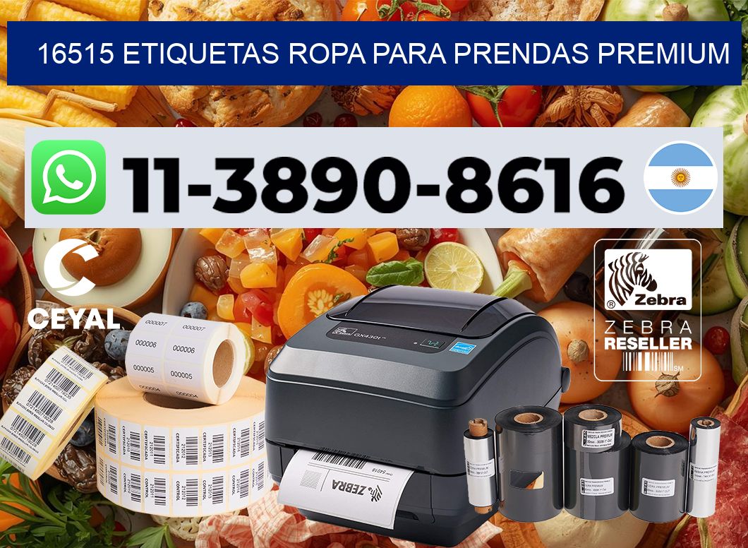 16515 Etiquetas ropa para prendas premium