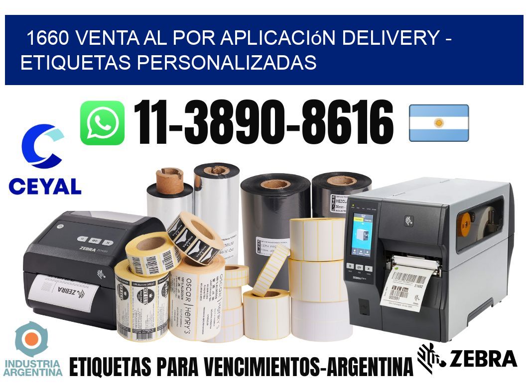 1660 Venta al Por Aplicación delivery - Etiquetas Personalizadas