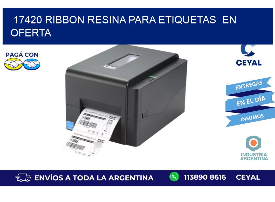 17420 ribbon resina para etiquetas en oferta