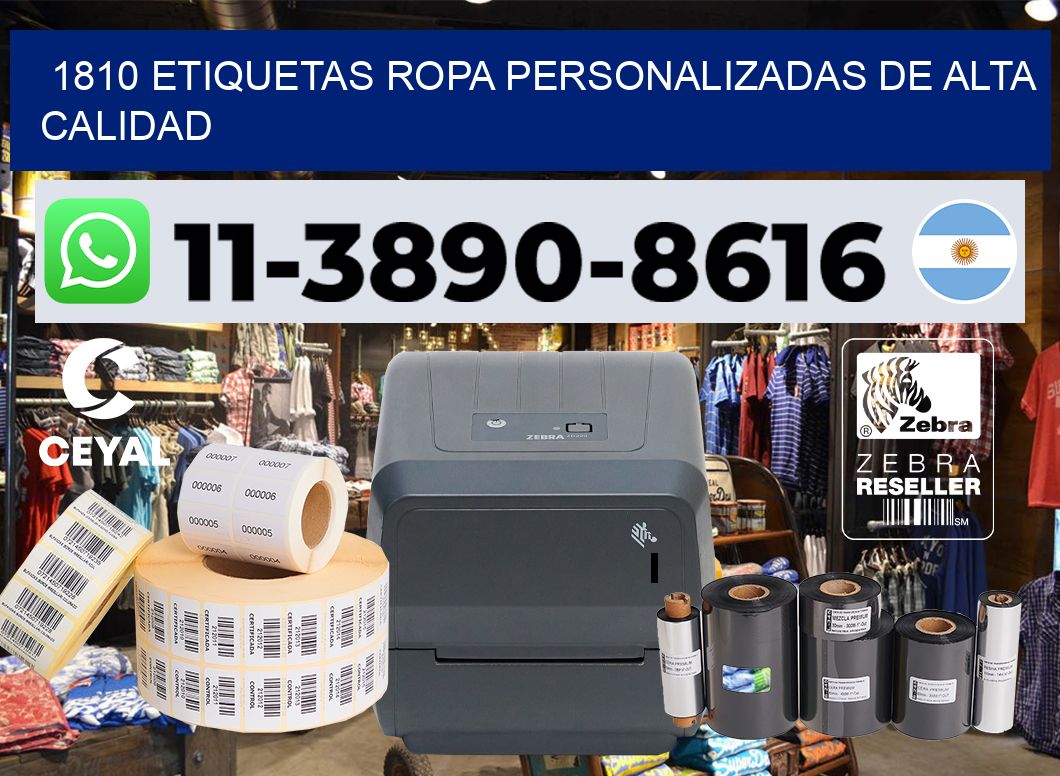 1810 Etiquetas ropa personalizadas de alta calidad