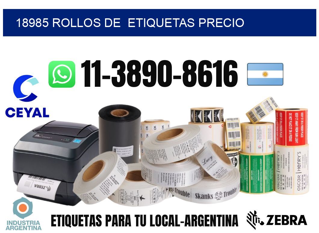 18985 rollos de etiquetas precio