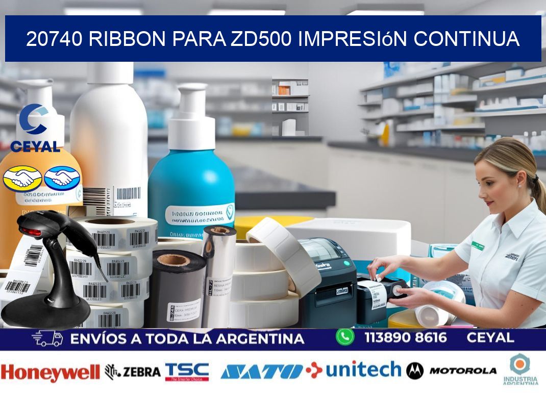 20740 ribbon para zd500 impresión continua