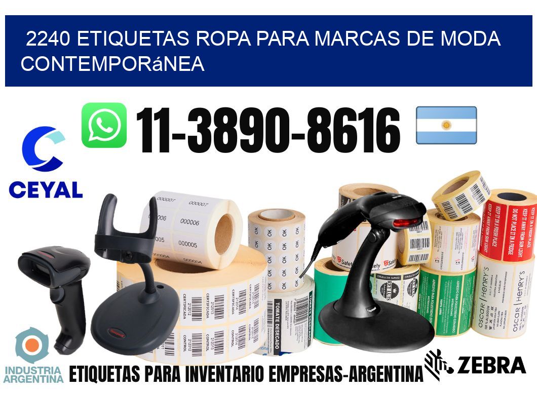 2240 Etiquetas ropa para marcas de moda contemporánea