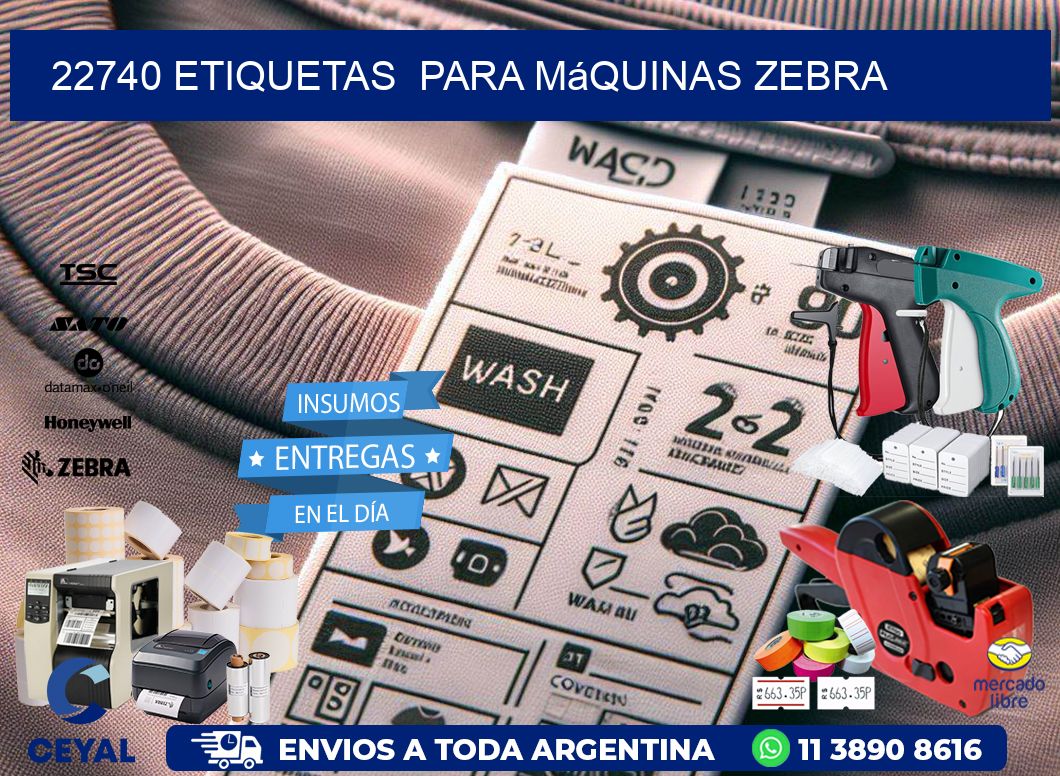 22740 etiquetas  para máquinas Zebra