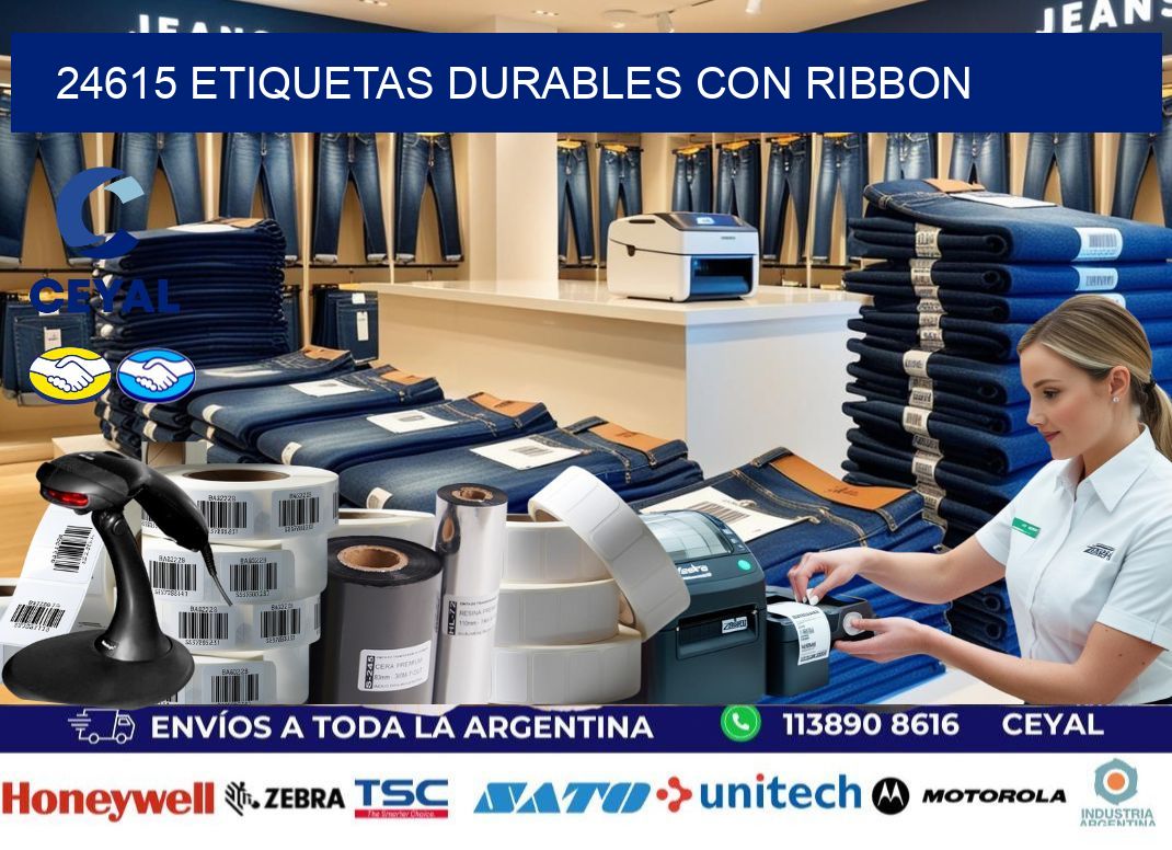 24615 etiquetas durables con ribbon