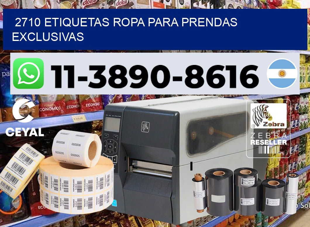 2710 Etiquetas ropa para prendas exclusivas