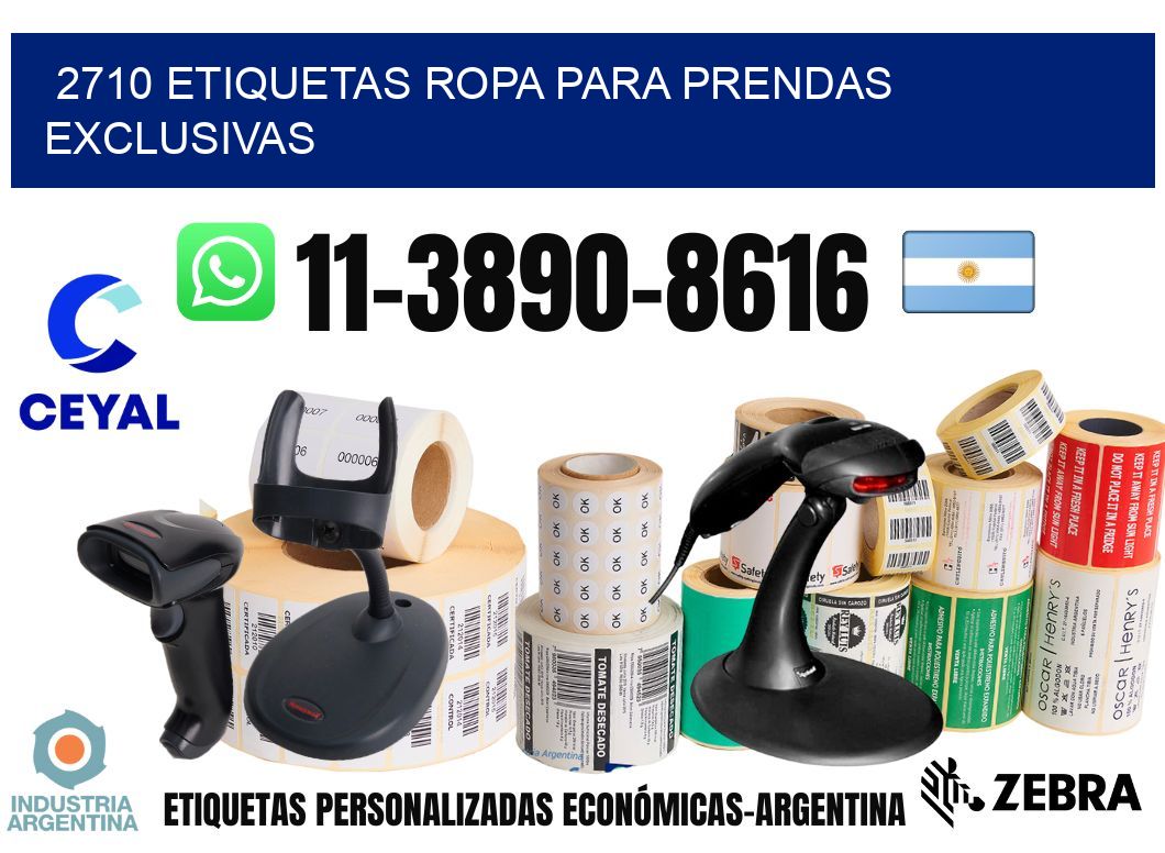 2710 Etiquetas ropa para prendas exclusivas
