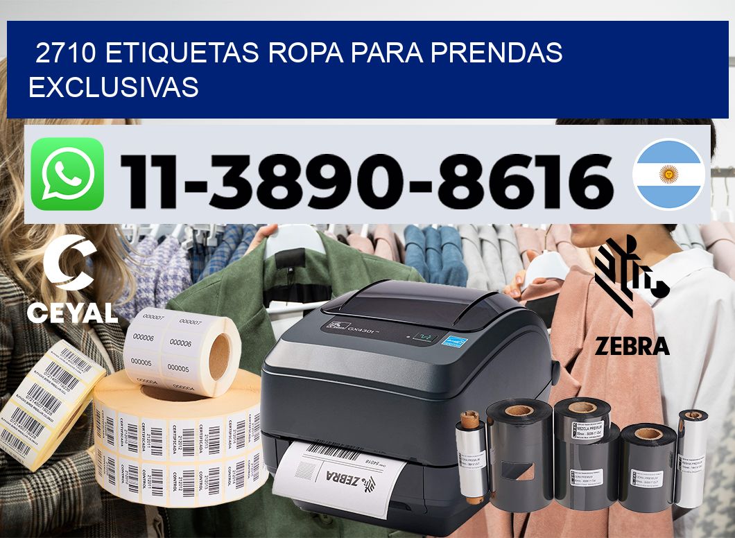 2710 Etiquetas ropa para prendas exclusivas
