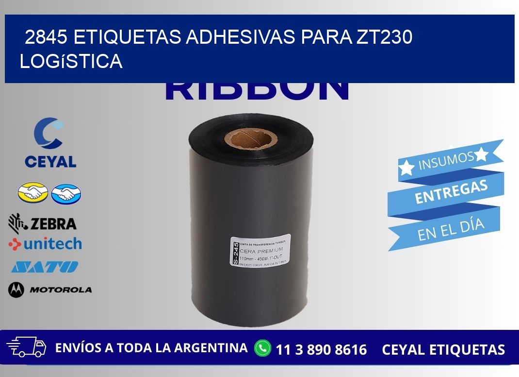 2845 etiquetas adhesivas para zt230 logística
