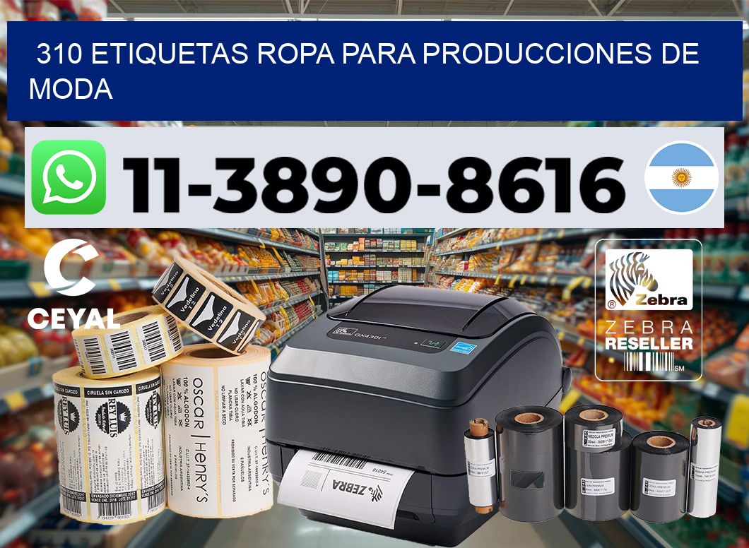 310 Etiquetas ropa para producciones de moda