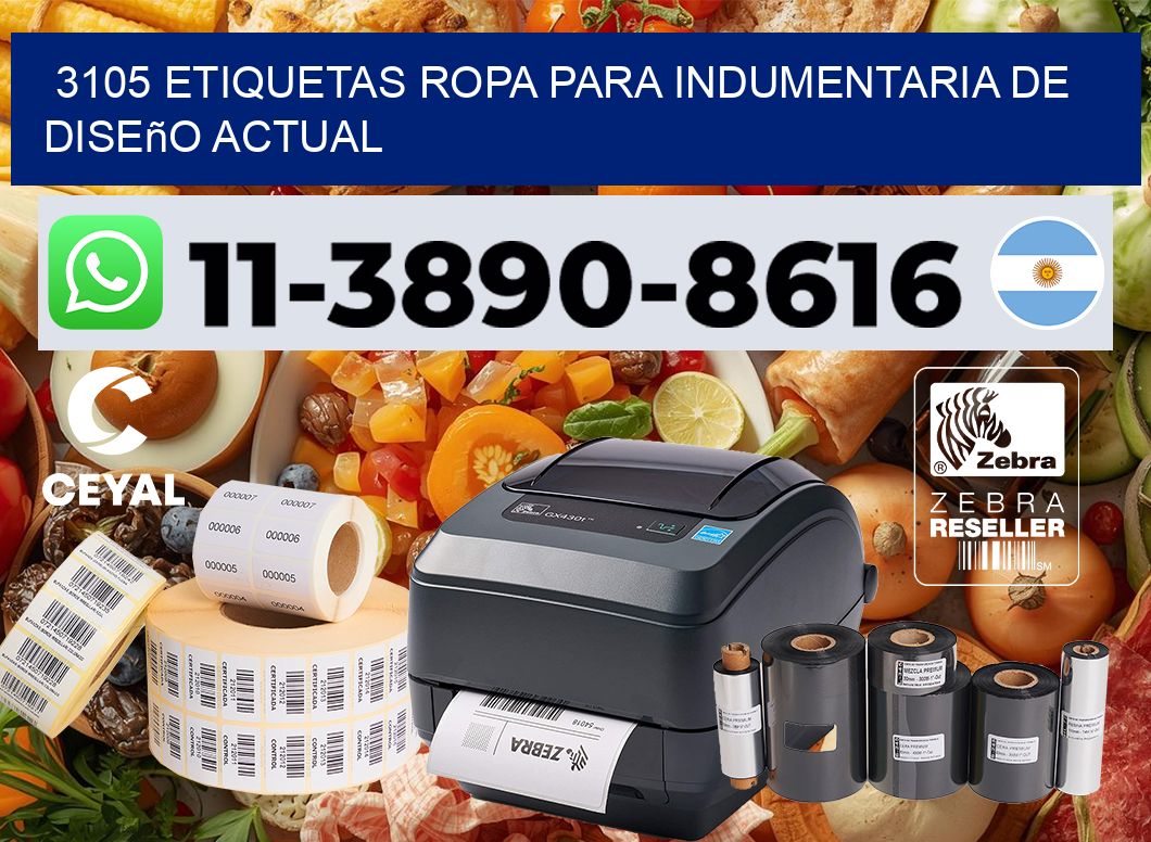 3105 Etiquetas ropa para indumentaria de diseño actual