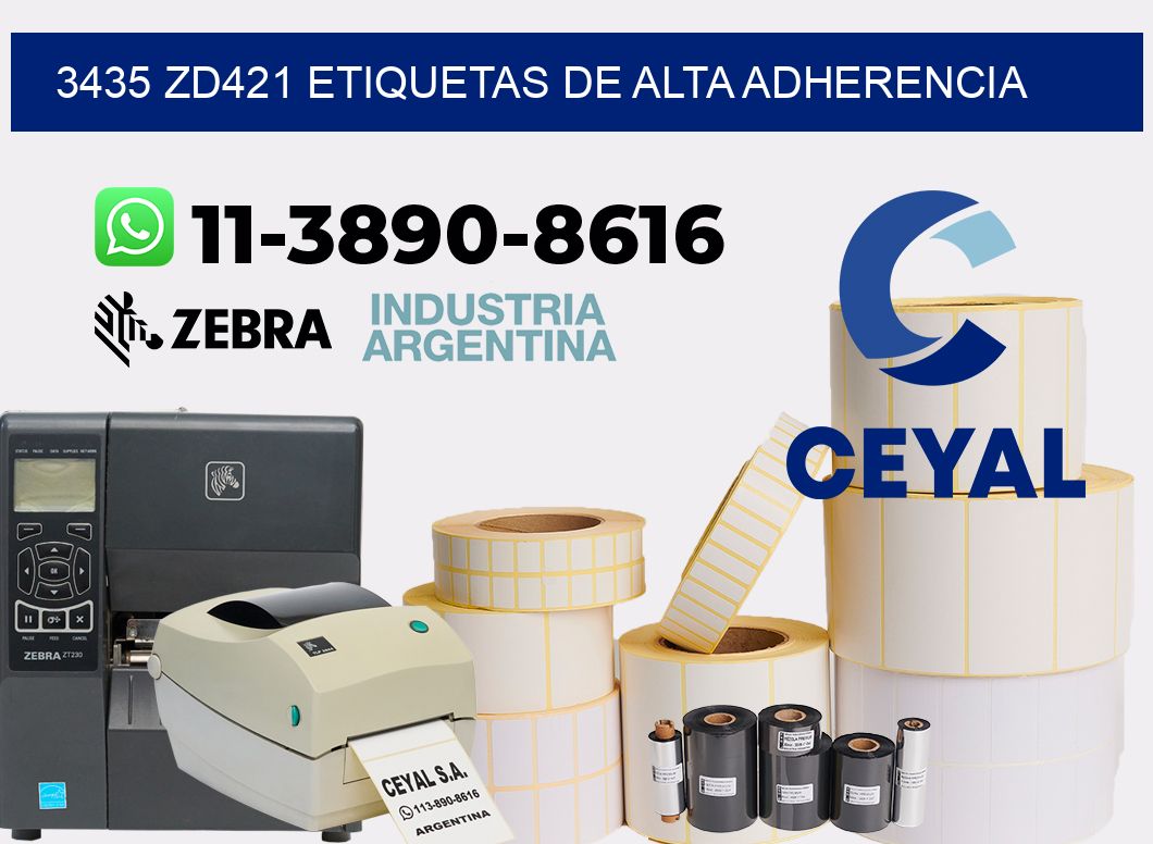 3435 zd421 etiquetas de alta adherencia