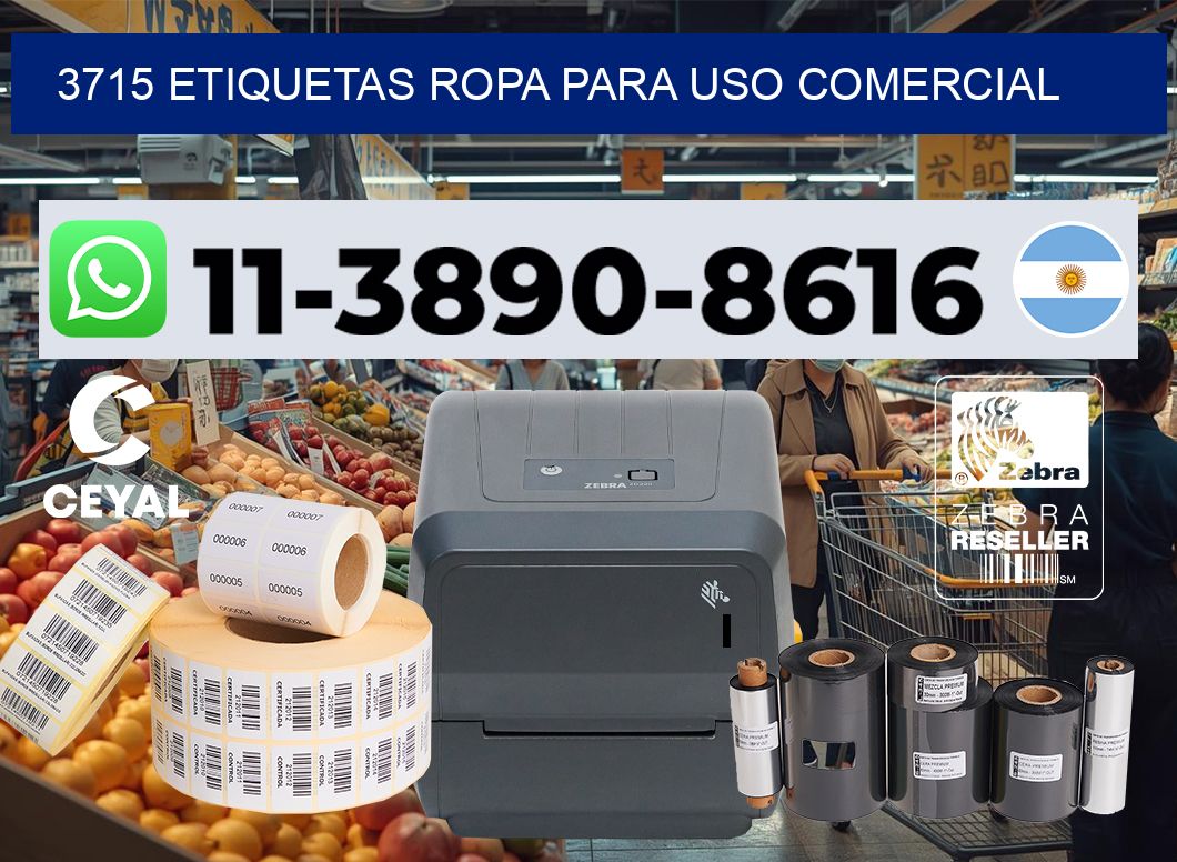 3715 Etiquetas ropa para uso comercial