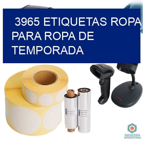 3965 Etiquetas ropa para ropa de temporada