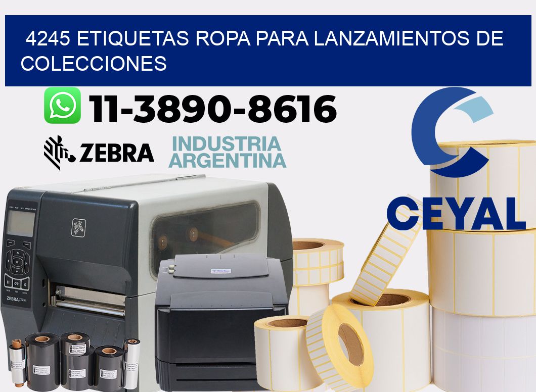 4245 Etiquetas ropa para lanzamientos de colecciones