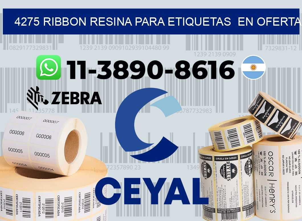 4275 ribbon resina para etiquetas en oferta