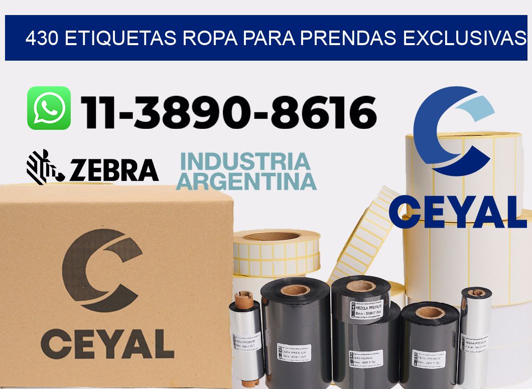 430 Etiquetas ropa para prendas exclusivas