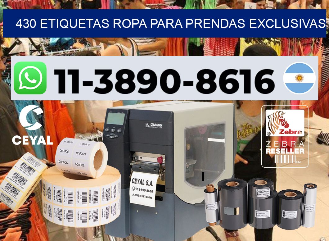 430 Etiquetas ropa para prendas exclusivas
