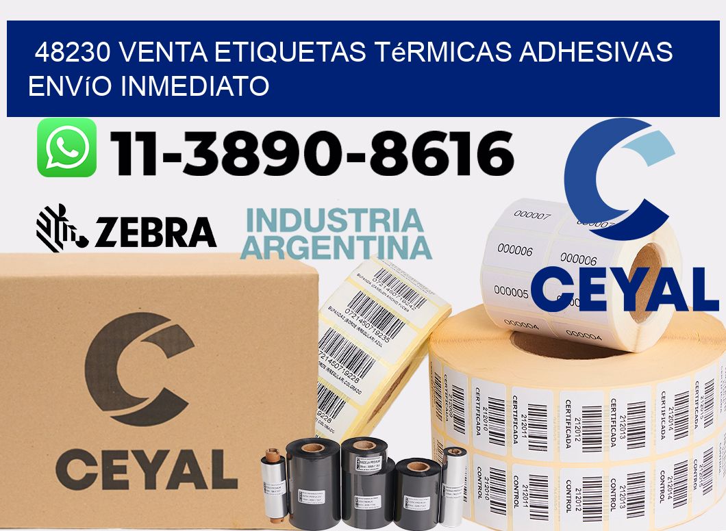 48230 venta etiquetas térmicas adhesivas envío inmediato