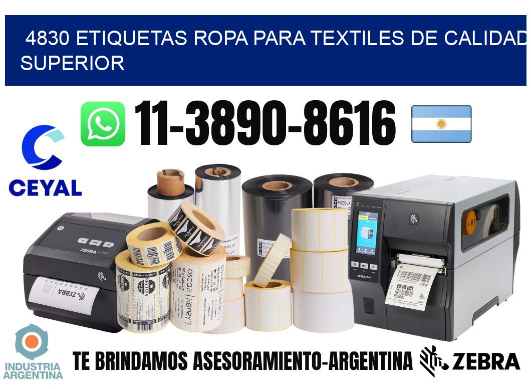4830 Etiquetas ropa para textiles de calidad superior