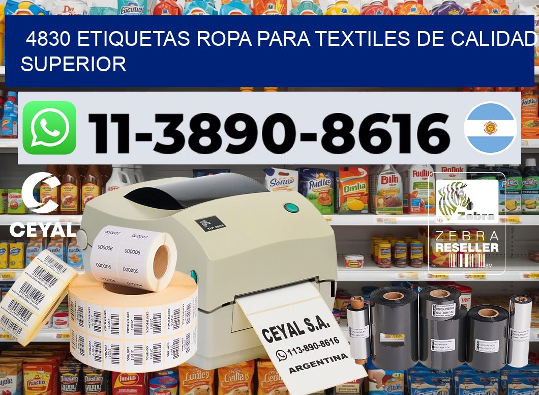 4830 Etiquetas ropa para textiles de calidad superior