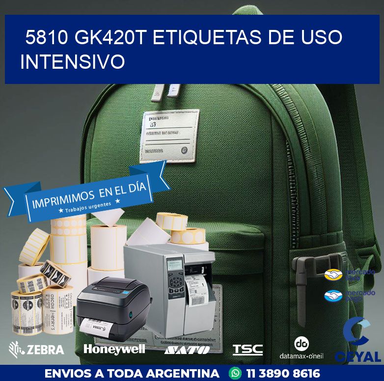 5810 gk420t etiquetas de uso intensivo