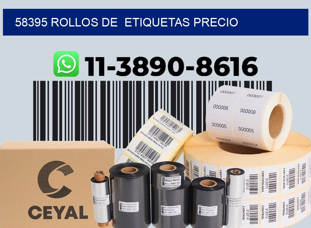 58395 rollos de etiquetas precio